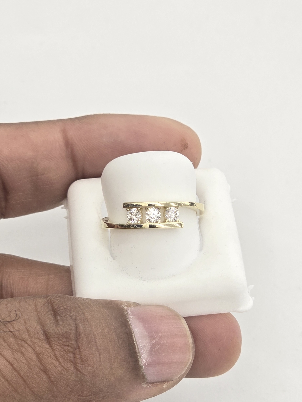 10kt Real Gold Cz Ring For Women
